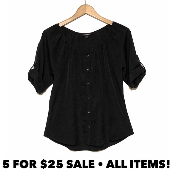 Express Tops - Express Roll Tab Blouse